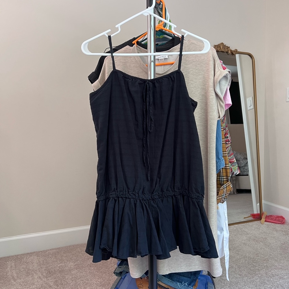 Elegant Black Strap peplum Top